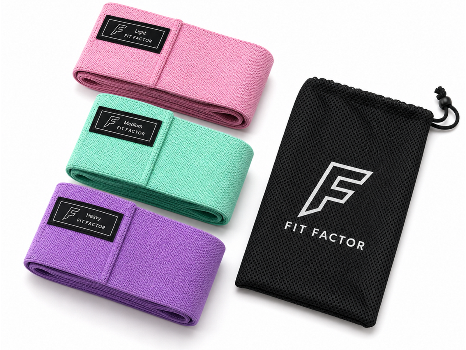 Hip Bands Set 3 Bandas de Tela FitFactor