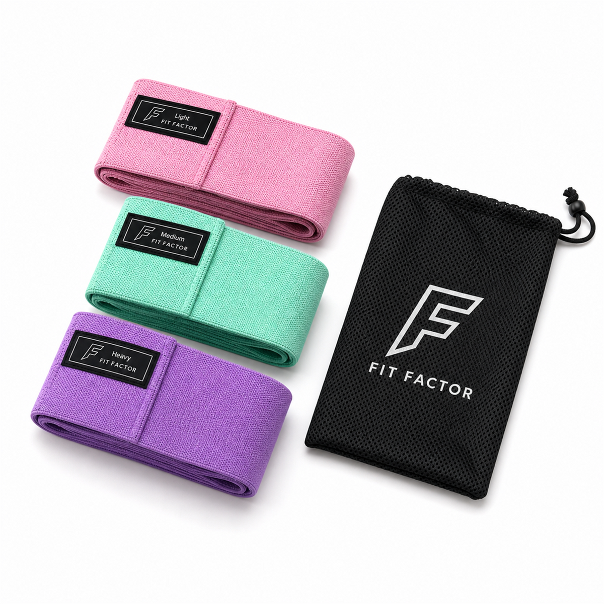 Hip Bands Set 3 Bandas de Tela FitFactor