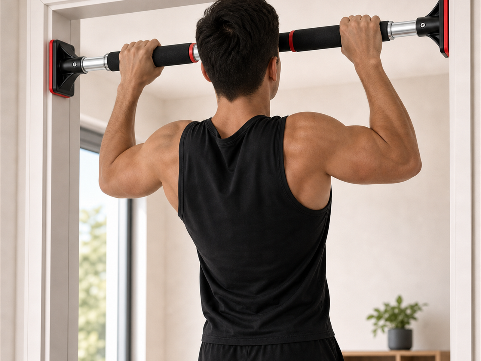 Barra Pull Up FitFactor - instalada en puerta