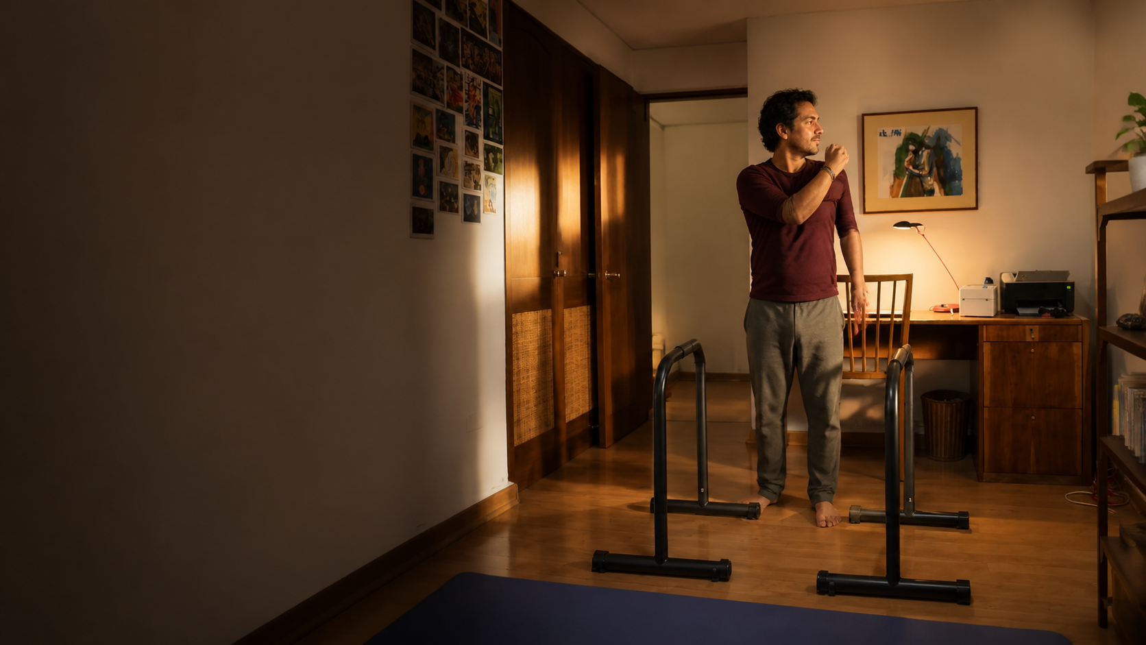 Espacio de trabajo y movimiento en casa